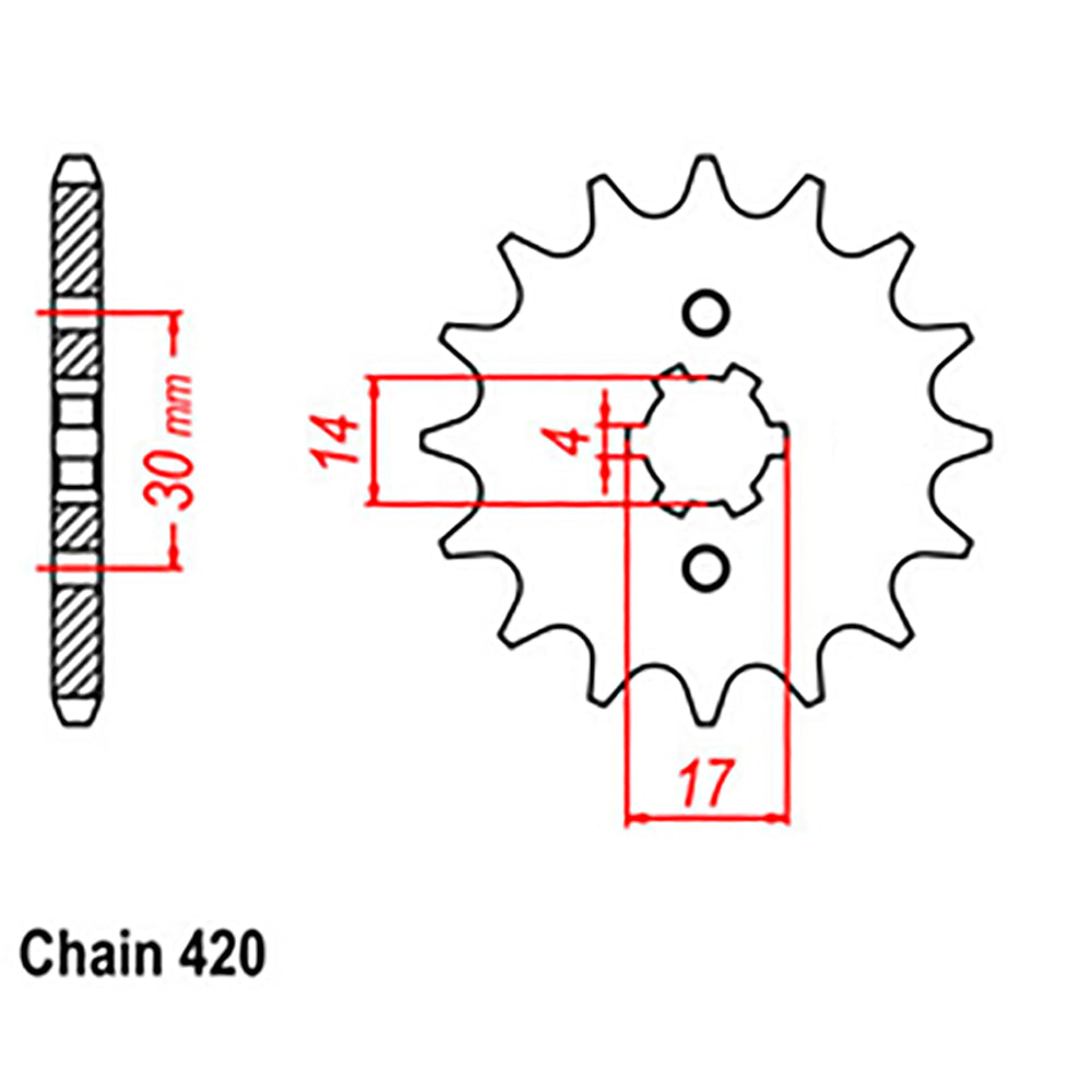 FRONT SPROCKET - STEEL  15T 420P