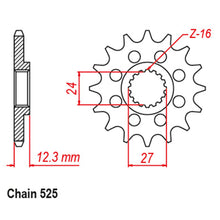 Load image into Gallery viewer, FRONT SPROCKET - STEEL  16T 525P