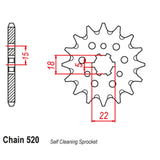 FRONT SPROCKET - STEEL  12T 520P