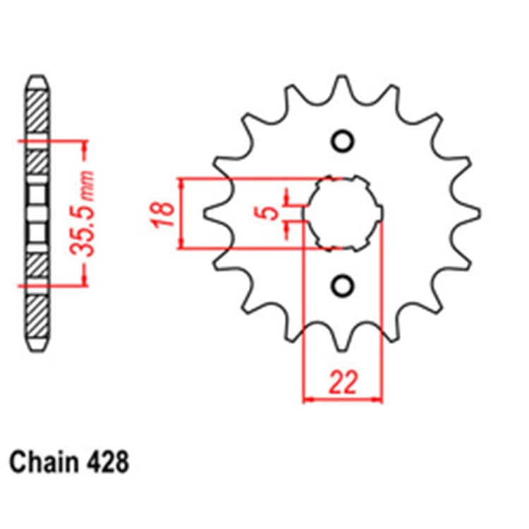 FRONT-SPROCKET---STEEL-14T-428P