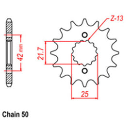 FRONT SPROCKET - STEEL W/-RUBBER CUSH 15T 530P