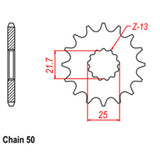 FRONT SPROCKET - STEEL  18T 530P (Not D/D)