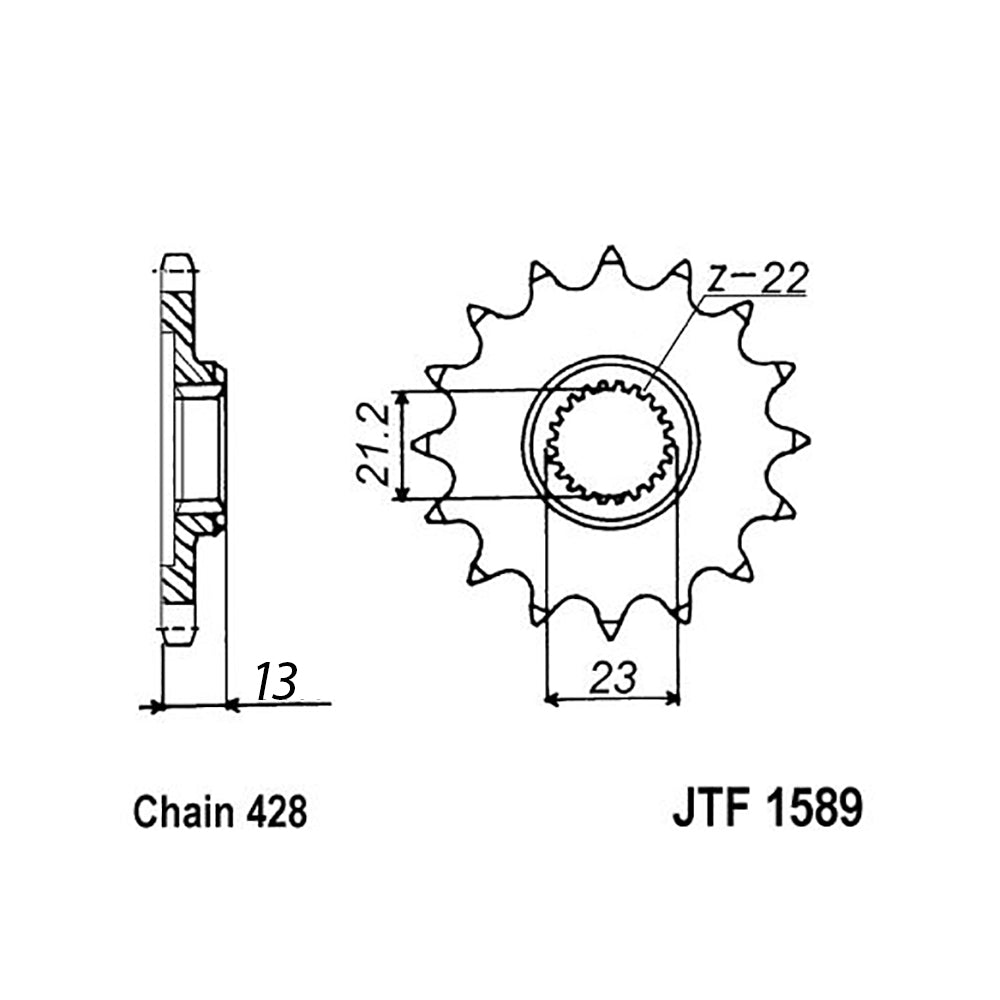 FRONT SPROCKET - STEEL  16T 428P