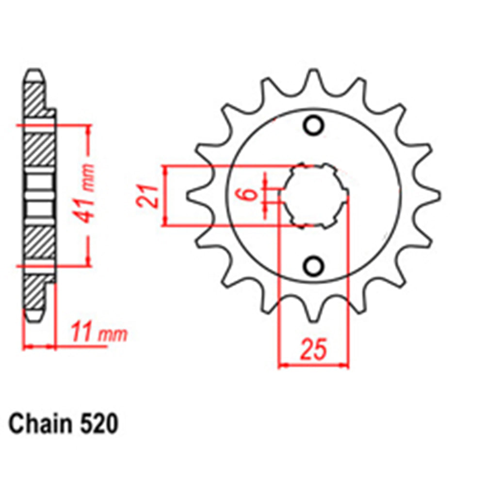 FRONT SPROCKET - STEEL  14T 520P