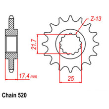 Load image into Gallery viewer, FRONT SPROCKET - STEEL  14T 520P