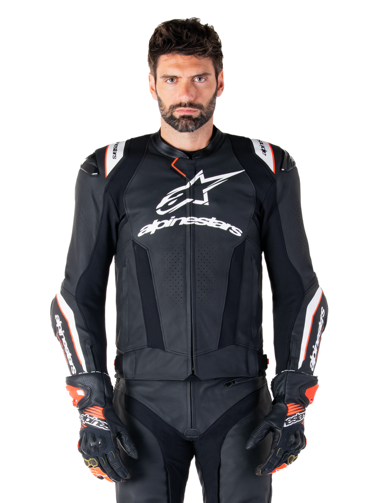 Alpinestars Missile V3 Ignition Leather Jacket - Black/White