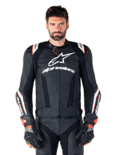 Load image into Gallery viewer, Alpinestars Missile V3 Ignition Leather Jacket - Black/White