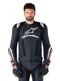 Alpinestars Missile V3 Ignition Leather Jacket - Black/White