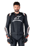 Alpinestars Missile V3 Ignition Leather Jacket - Black/White