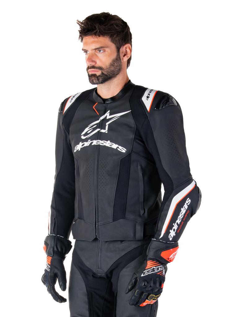 Alpinestars Missile V3 Ignition Leather Jacket - Black/White
