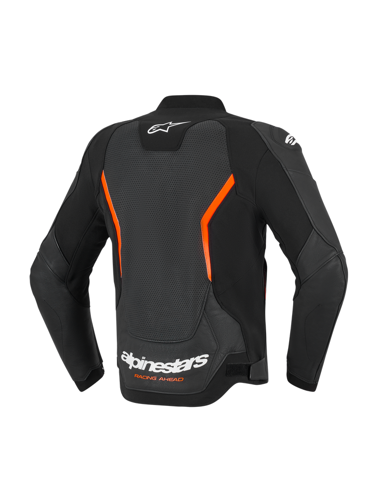 Alpinestars GP Force V2 Airflow Leather Jacket - Black / Fluro Red