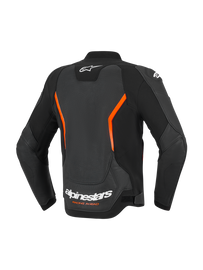 Alpinestars GP Force V2 Airflow Leather Jacket - Black / Fluro Red