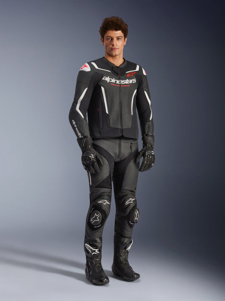 Alpinestars GP Force V2 Airflow Leather Jacket - Black / White
