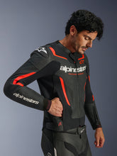 Load image into Gallery viewer, Alpinestars GP Force V2 Airflow Leather Jacket - Black / Fluro Red