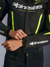 Load image into Gallery viewer, Alpinestars GP Force V2 Airflow Leather Jacket - Black / Fluro Yellow