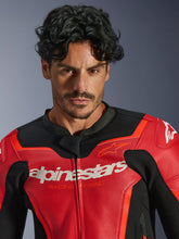 Load image into Gallery viewer, Alpinestars GP Force V2 Airflow Leather Jacket - Red / Fluro Red