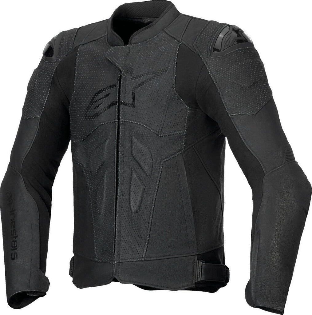 Alpinestars Dusk Airflow Leather Jacket - Black/Black