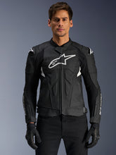 Load image into Gallery viewer, Alpinestars Dusk Airflow Leather Jacket - Black/White