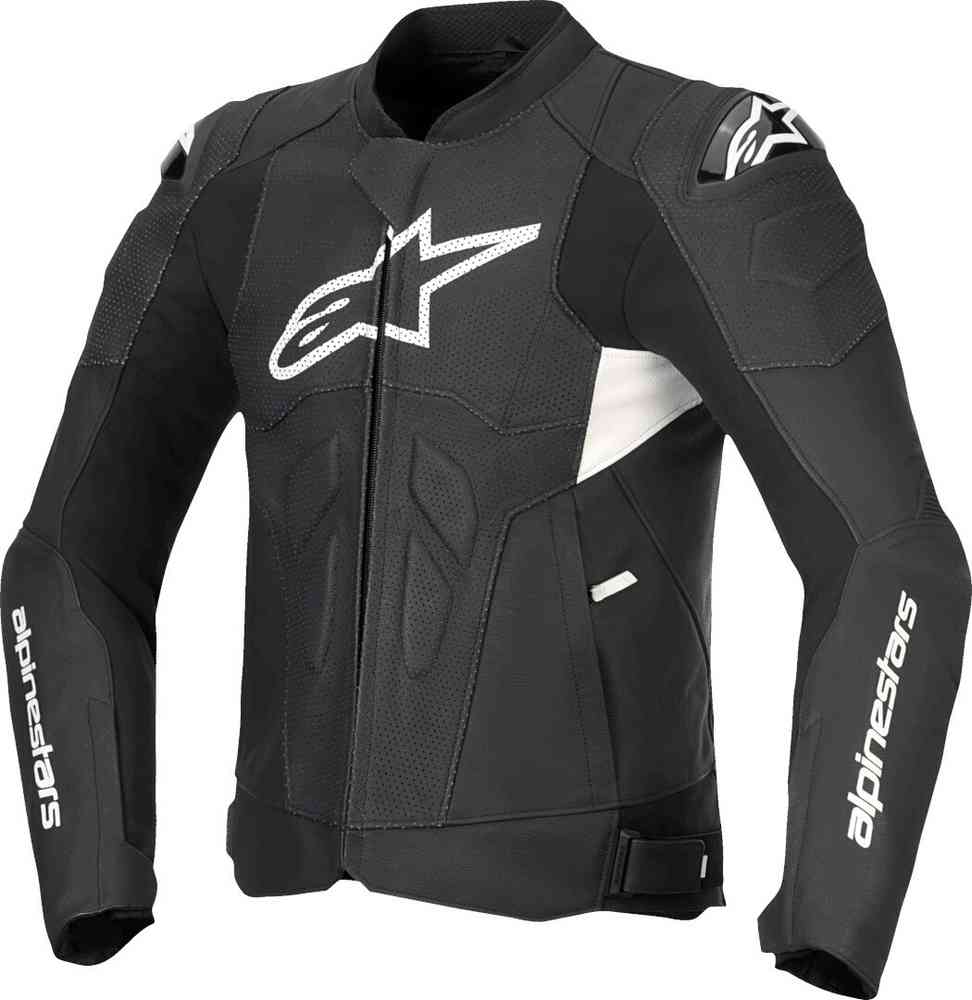 Alpinestars Dusk Airflow Leather Jacket - Black/White