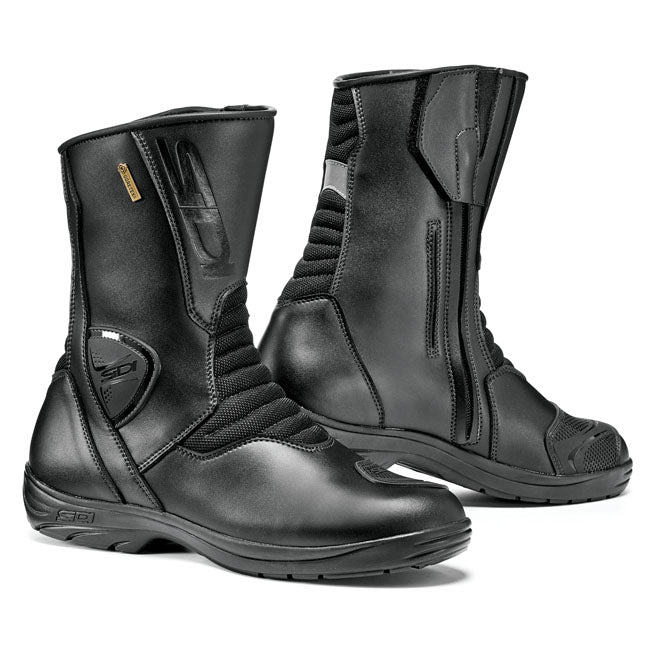 Sidi Gavia Gore-Tex Motorcycle Boots - Black/Black - MotoHeaven