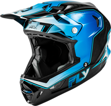 Load image into Gallery viewer, Fly Racing Werx-R MTB/BMX Flow Helmet - Black Carbon/Blue/White
