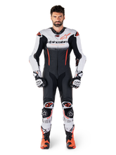 Load image into Gallery viewer, Alpinestars GPR7 1Pc Leather Suit - White Black Fluro Red