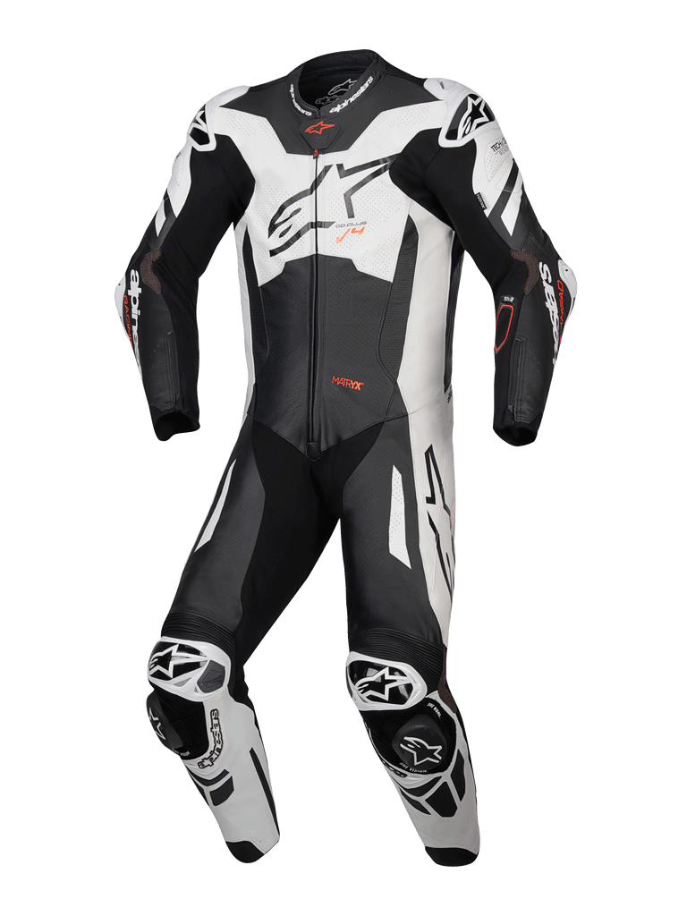 Alpinestars Gp Plus V4 Sprint One Piece Leather Suit - Black-White/Red-Fluro