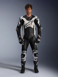 Alpinestars Gp Plus V4 Sprint One Piece Leather Suit - Black-White/Red-Fluro