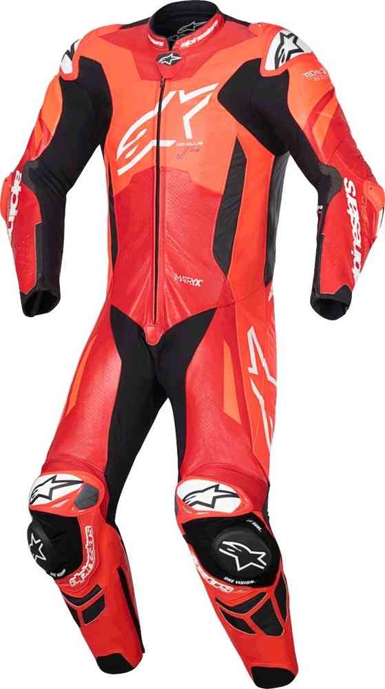 Alpinestars Gp Plus V4 Sprint One Piece Leather Suit - Fluro-Red/Mid-Red/White