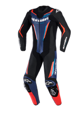 Load image into Gallery viewer, Alpinestars GP Force V2 One-Piece Leather Suit - Black / Blue / Fluro Red