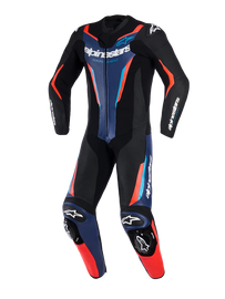 Alpinestars GP Force V2 One-Piece Leather Suit - Black / Blue / Fluro Red