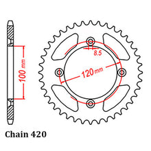 Load image into Gallery viewer, REAR SPROCKET - STEEL 45T 420P