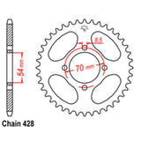 REAR SPROCKET - STEEL 36T 428P