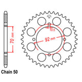 REAR SPROCKET - STEEL 40T 530P