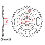 REAR SPROCKET - STEEL 35T 420P