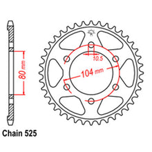 Load image into Gallery viewer, REAR SPROCKET - STEEL 41T 525P