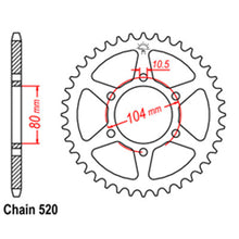 Load image into Gallery viewer, REAR SPROCKET - STEEL 45T 520P