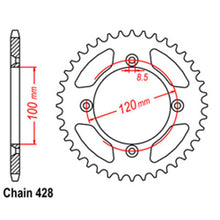 Load image into Gallery viewer, REAR SPROCKET - STEEL 51T 428P