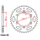 REAR SPROCKET - STEEL 34T 530P