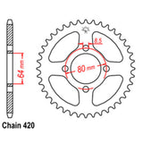 REAR SPROCKET - STEEL 32T 420P