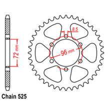 Load image into Gallery viewer, REAR SPROCKET - STEEL 40T 525P