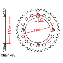 Load image into Gallery viewer, REAR SPROCKET - STEEL 46T 428P