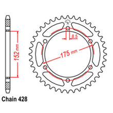 Load image into Gallery viewer, REAR SPROCKET - STEEL 55T 428P