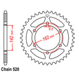 REAR SPROCKET - STEEL 48T 520P