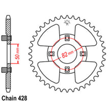 Load image into Gallery viewer, REAR SPROCKET - STEEL 45T 428P