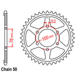 REAR SPROCKET - STEEL 43T 530P