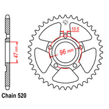 Load image into Gallery viewer, REAR SPROCKET - STEEL 40T 520P