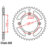 REAR SPROCKET - STEEL 49T 420P