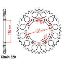 Load image into Gallery viewer, REAR SPROCKET - STEEL 44T 520P