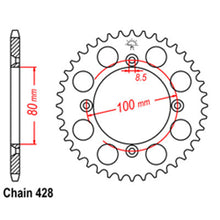 Load image into Gallery viewer, REAR SPROCKET - STEEL 50T 428P